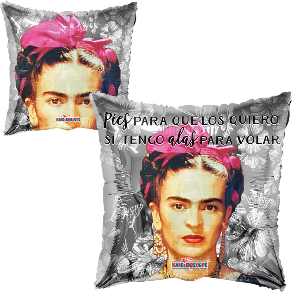 Globo Frida Kahlo 18 Pulgadas cuadrado plata