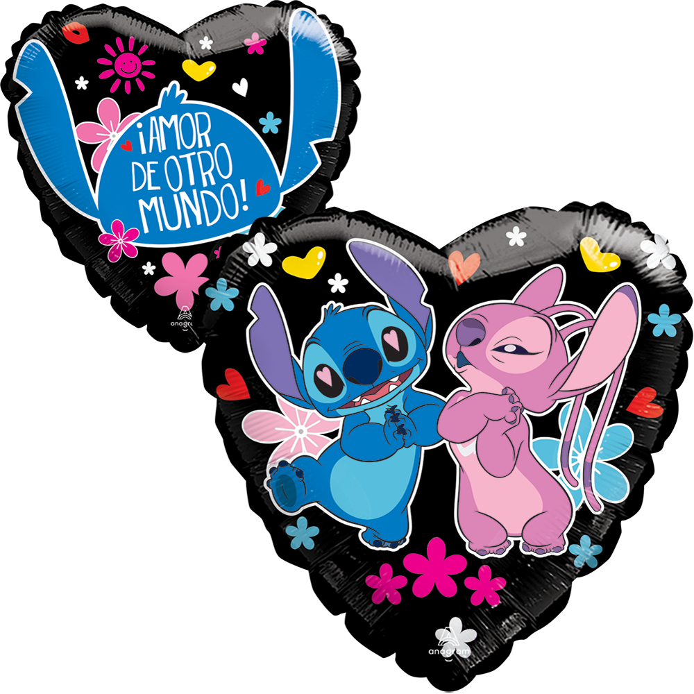 Globo Stitch Corazon 18 Pulgadas