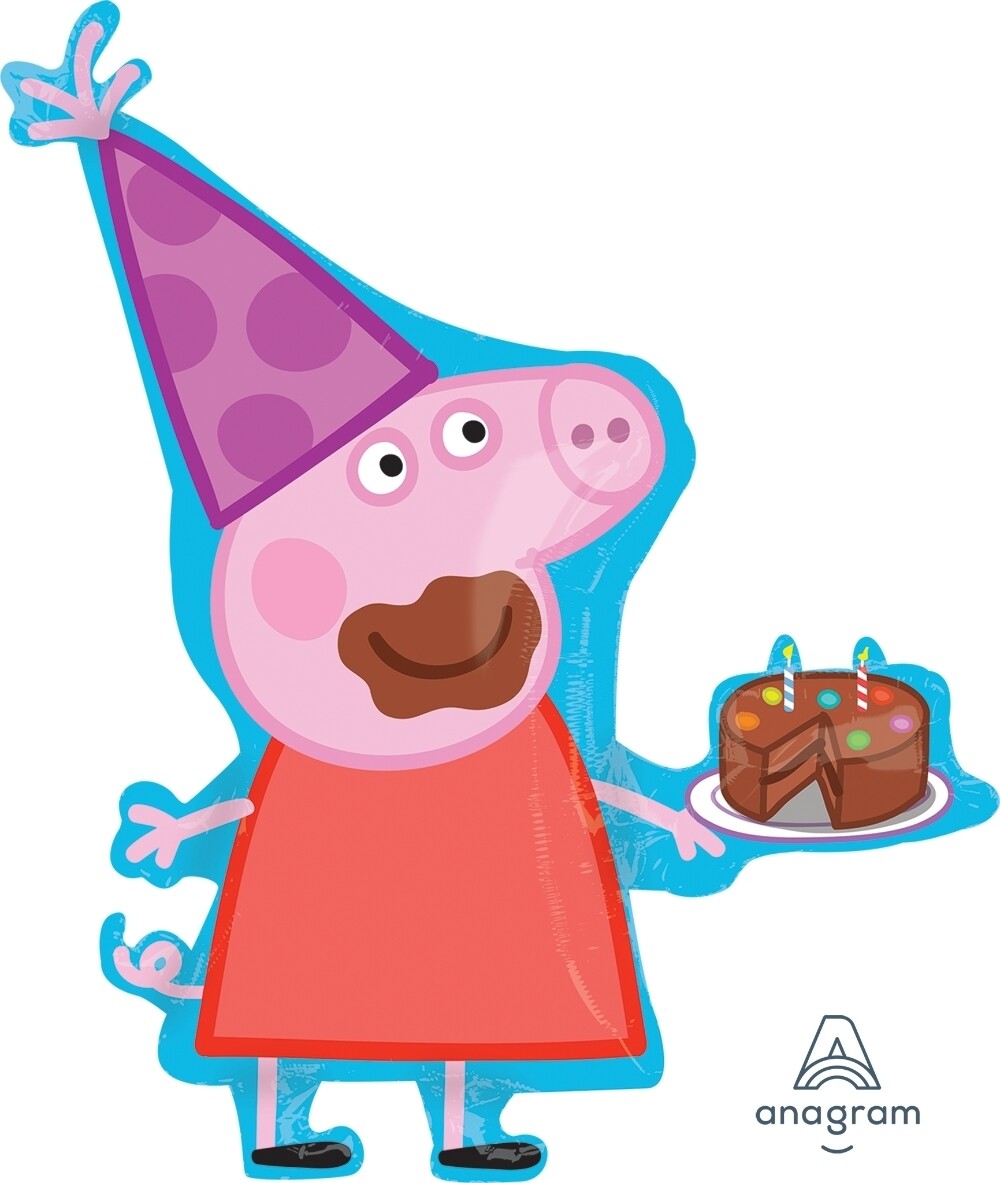 Globo Peppa Pig Supershape Helio Pastel