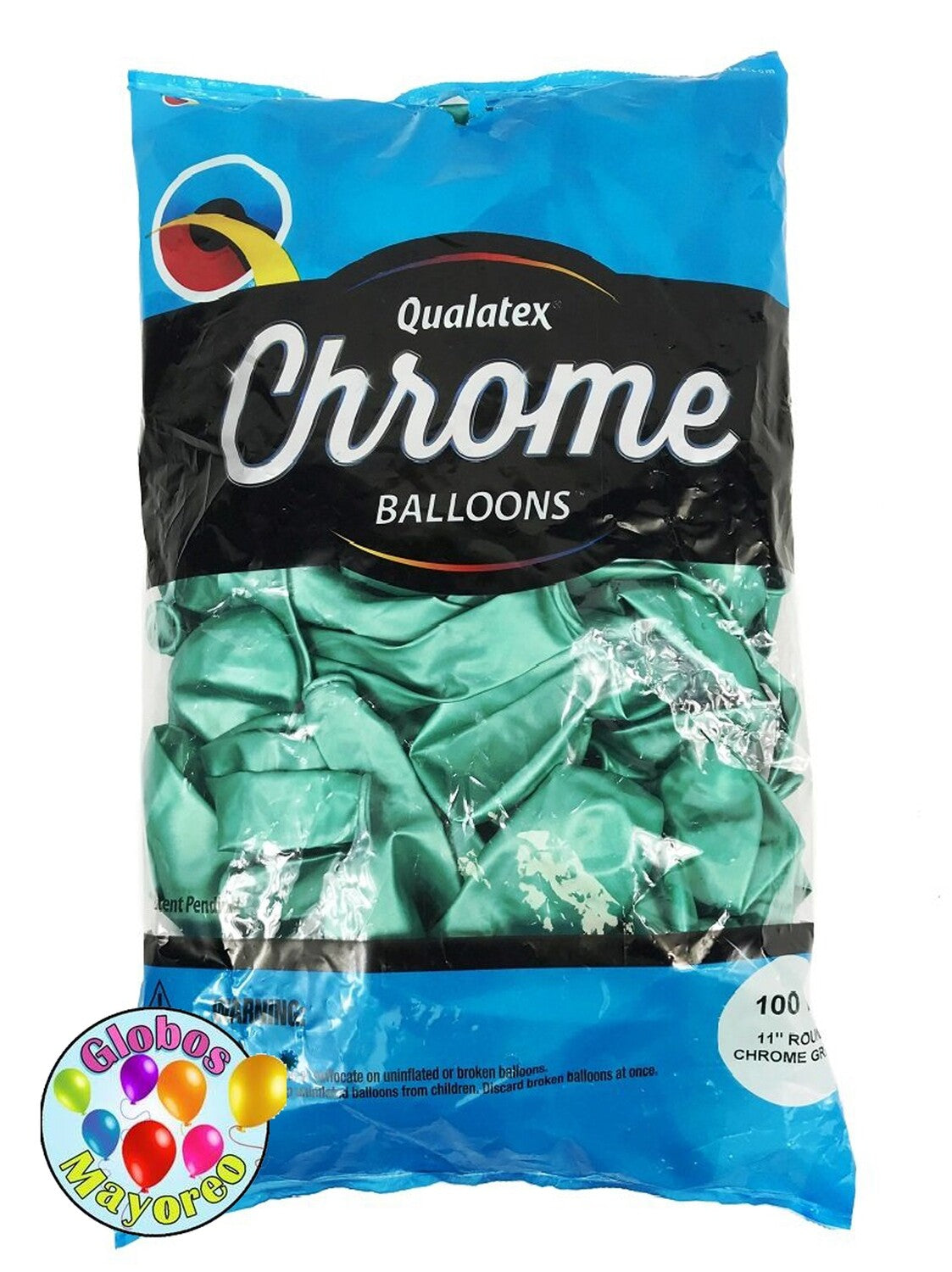 Chrome Latex Balloon 11" Bag with 100 Qualatex pcs