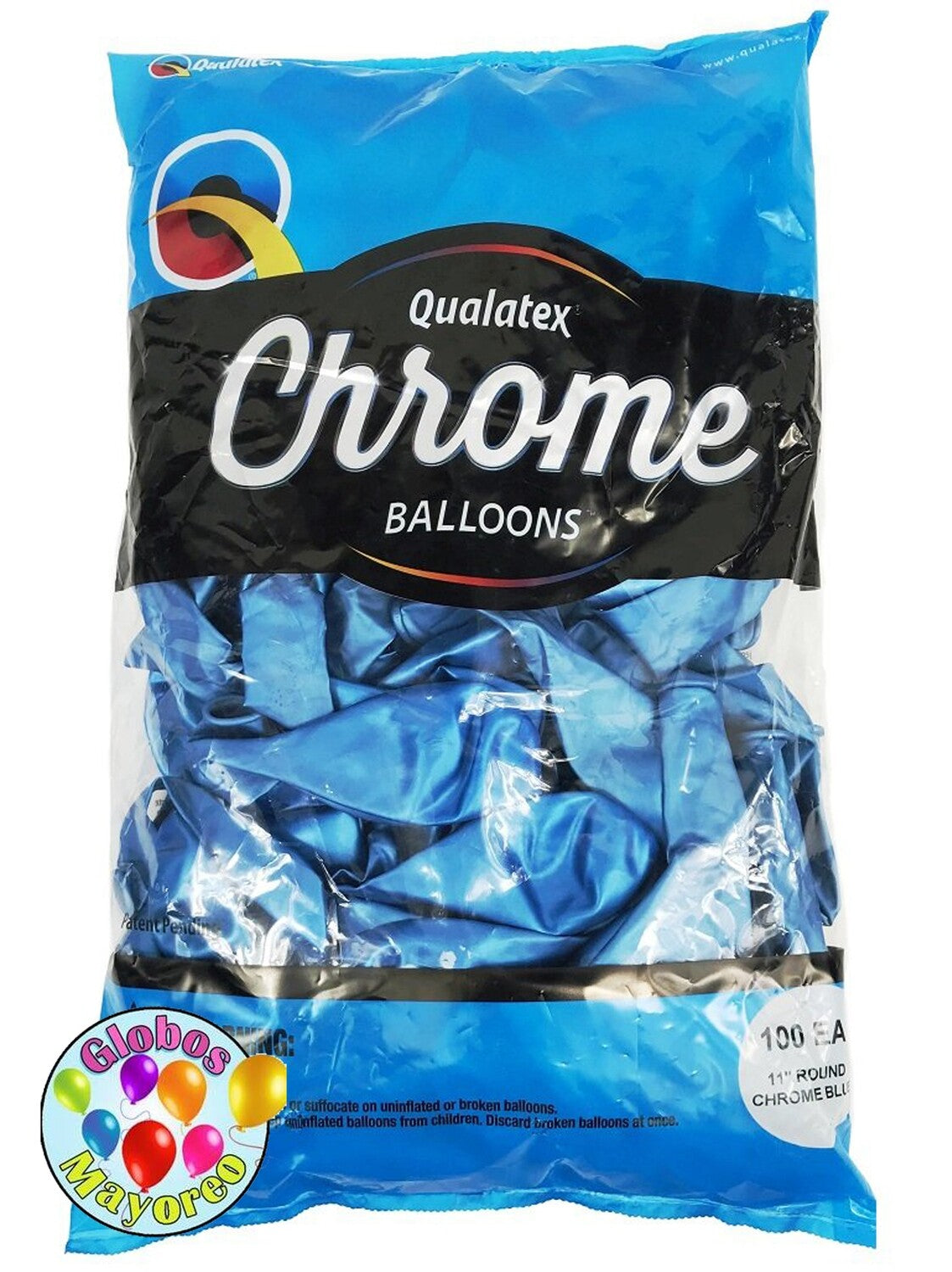 Chrome Latex Balloon 11" Bag with 100 Qualatex pcs