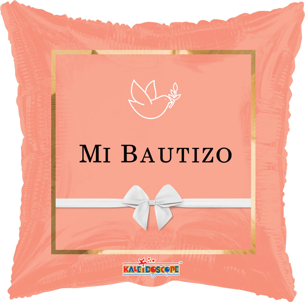 Globo Mi Bautizo Chic Rose Gold 18 pulgadas helio