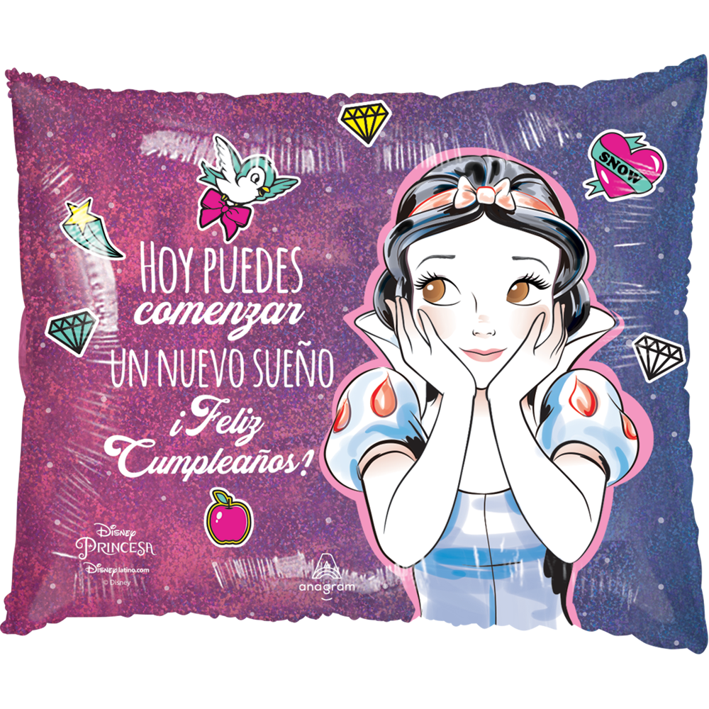 Globo Blanca Nieves Tatto Cumpleaños 22 pulgadas helio