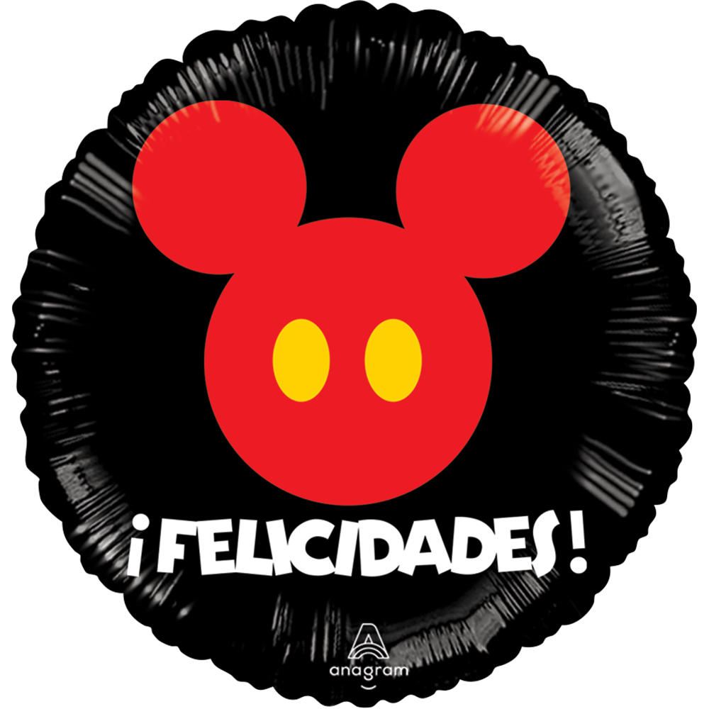Globo Mickey Mouse Felicidades 18 pulgadas helio