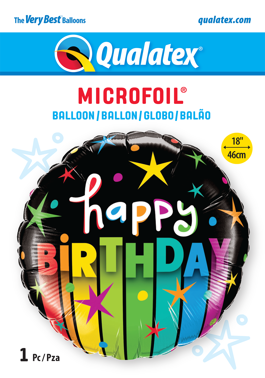 Globo Cumpleaños 18 Pulgadas helio Qualatex