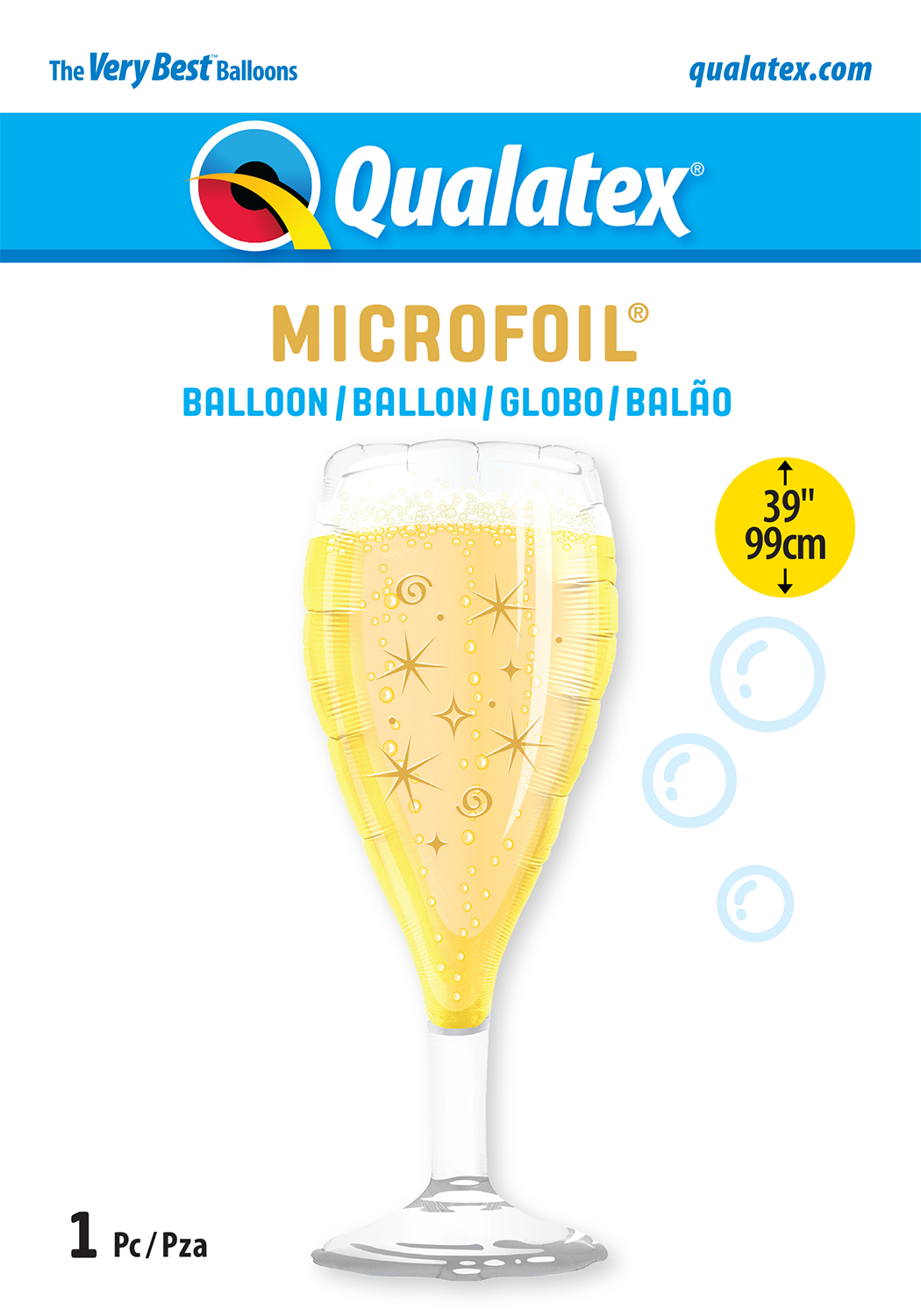 Globo Supershape Copa de Champaña Qualatex