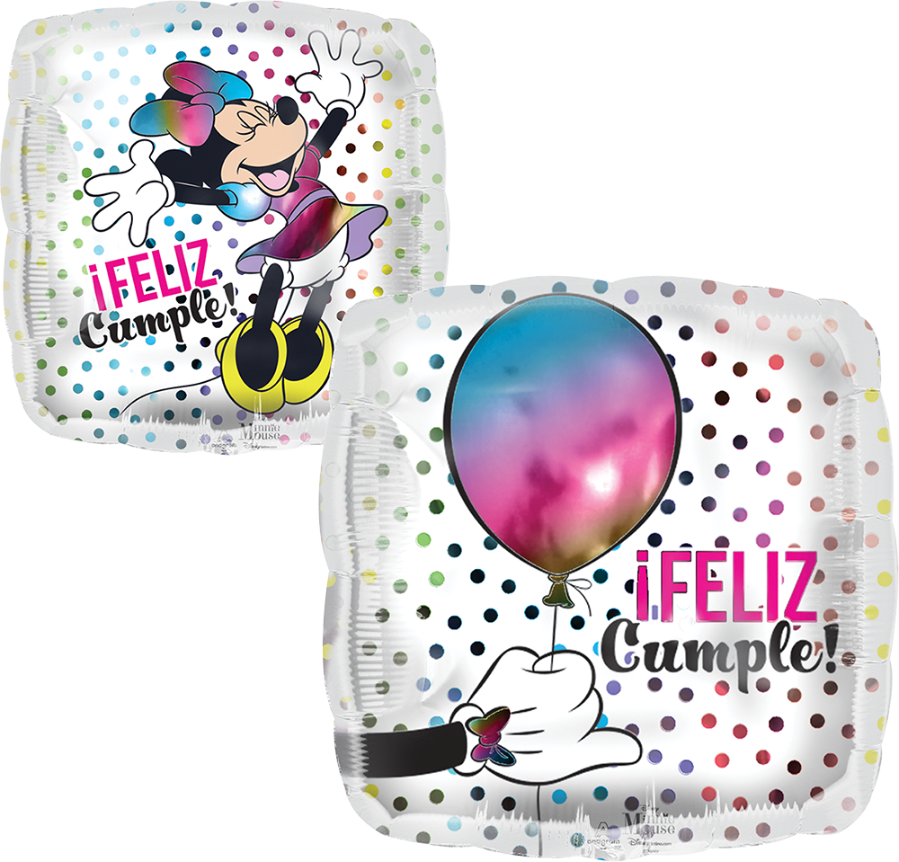 Minnie Feliz Cumple Glimmering Colour 18 pulgadas helio