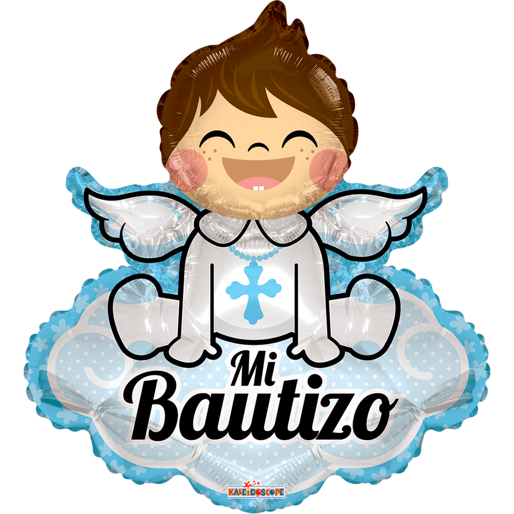 Globo Mi Bautizo Angelito Con Nube Supershape Helio