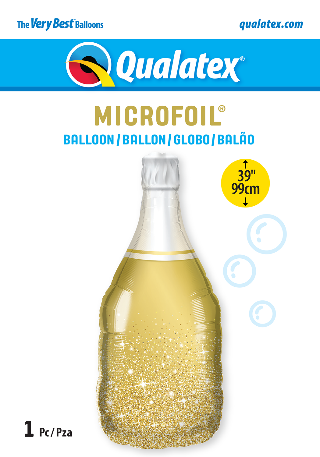 Globo Botella Qualatex Supershape Helio