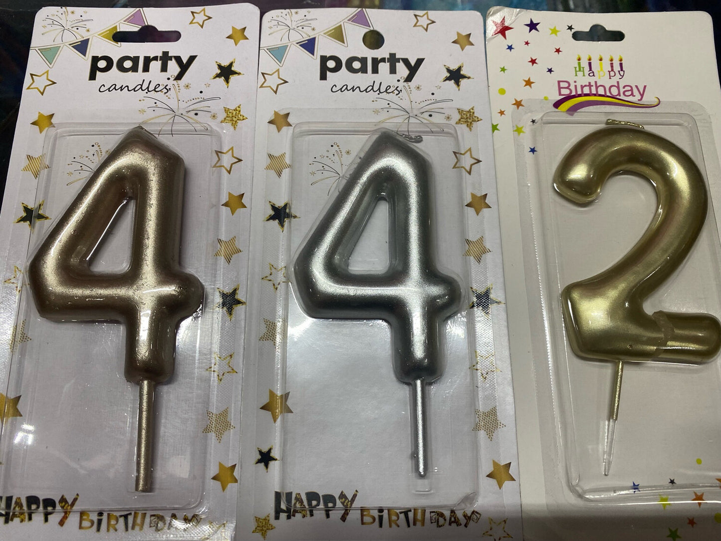 Vela para Cumpleaños Color Metalico