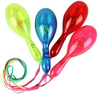 Maraca luz led fiesta batucada