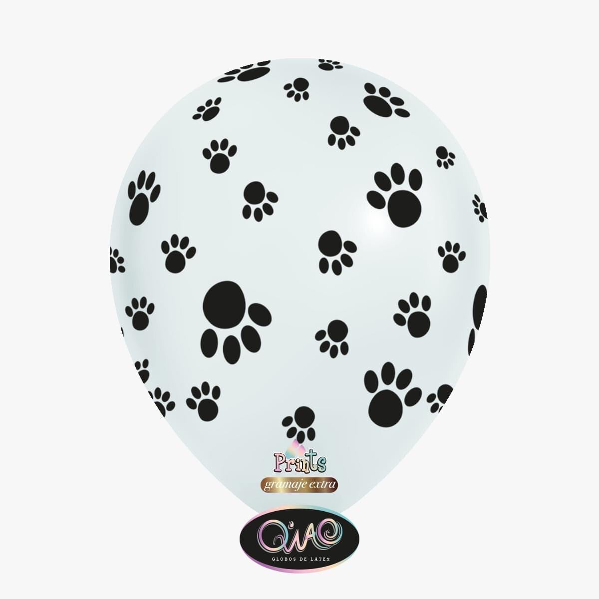 Decorated Latex Bag with Footprint 12”