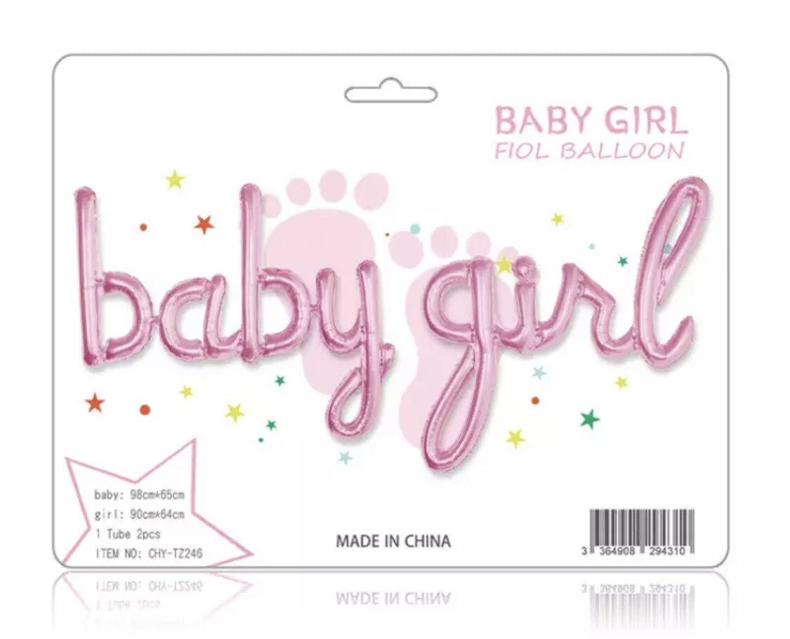 Letrero de Globos Baby Girl