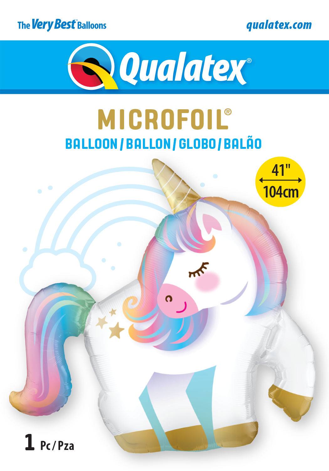 Globo Unicornio Pastel qualatex Supershape Helio