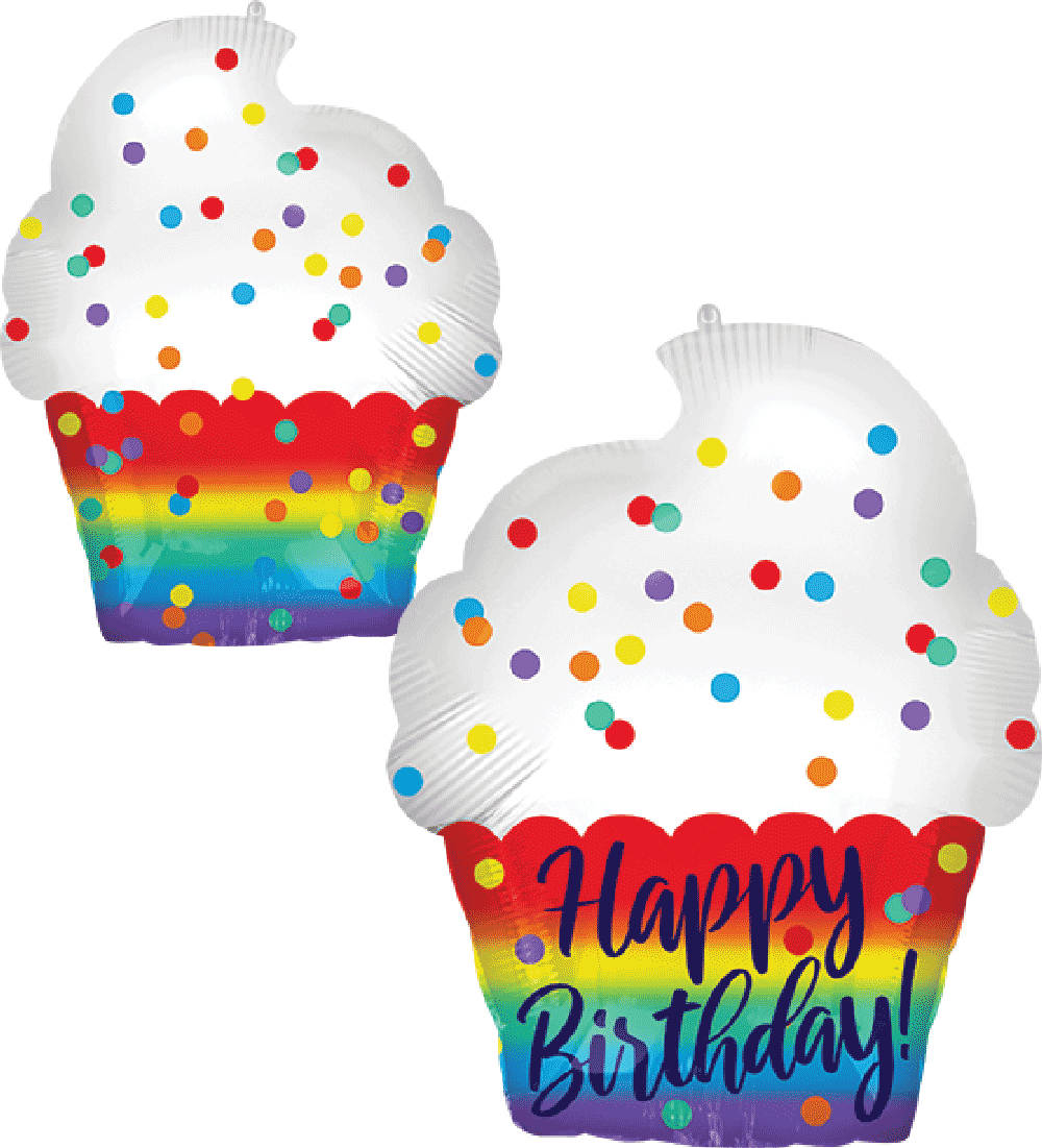 Globo Hbd Satin Cupcake 22 pulgadas helio
