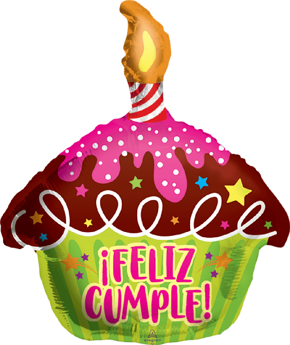 Globo Pastelito De Chocolate Cumpleaños 18 pulgadas helio