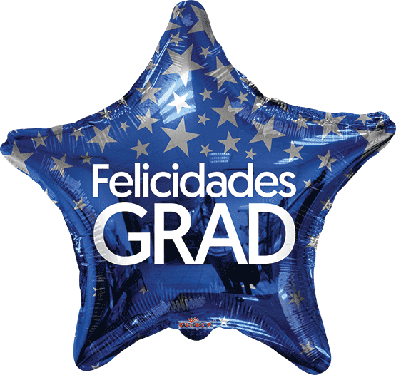 FELICIDADES GRAD STAR AZUL