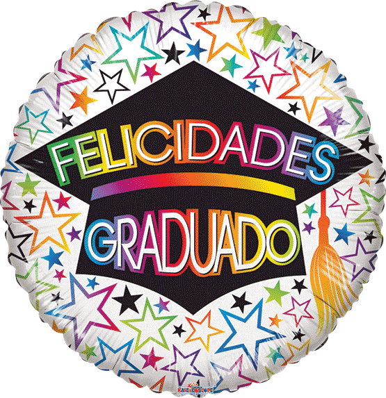 Felicidades Graduado Estrellas 18 pulgadas Helio