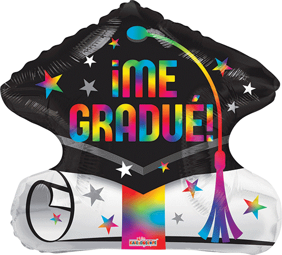 Me Gradué Diploma Y Birrete 22 pulgadas helio