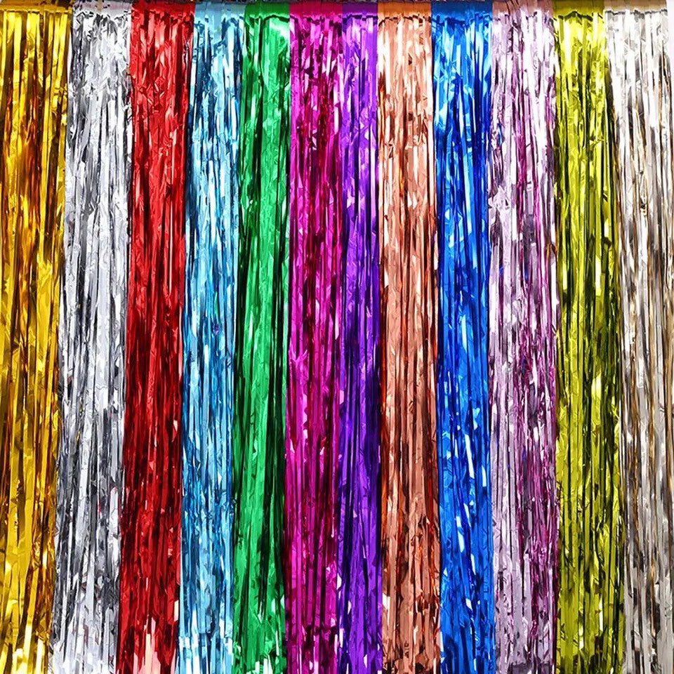 Paquete 100 Cortinas de Tira Colores Surtidos