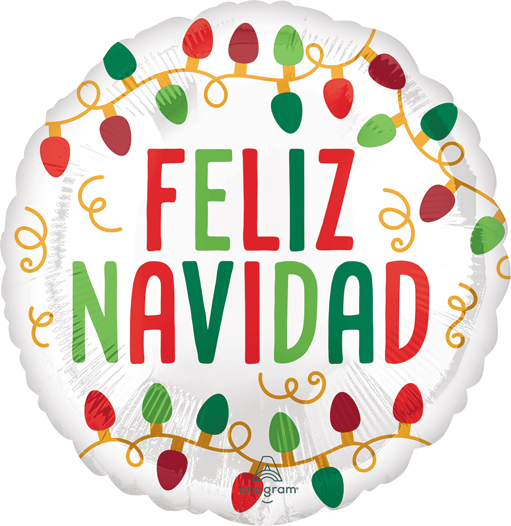 Globo Feliz Navidad 18 pulgadas Helio