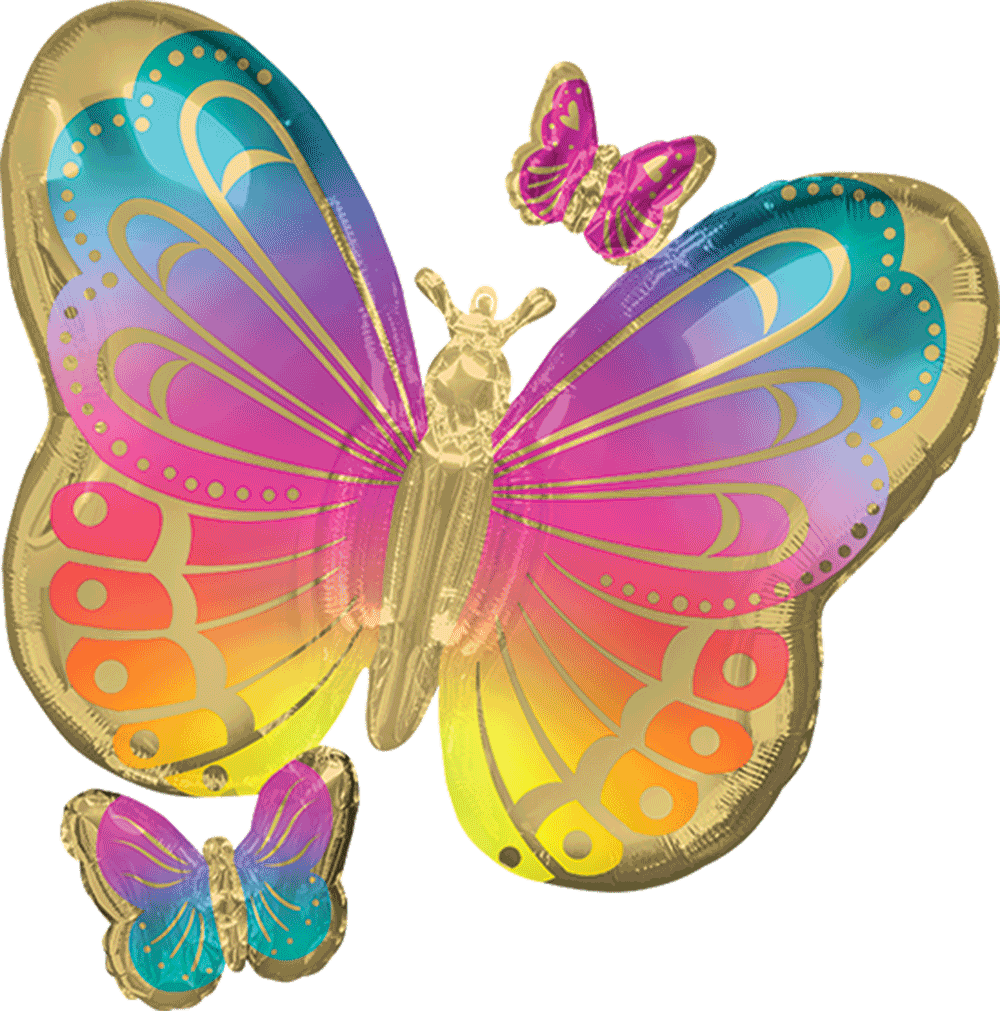 Globo Mariposa Primavera Colorful Butterflies Supershape Helio