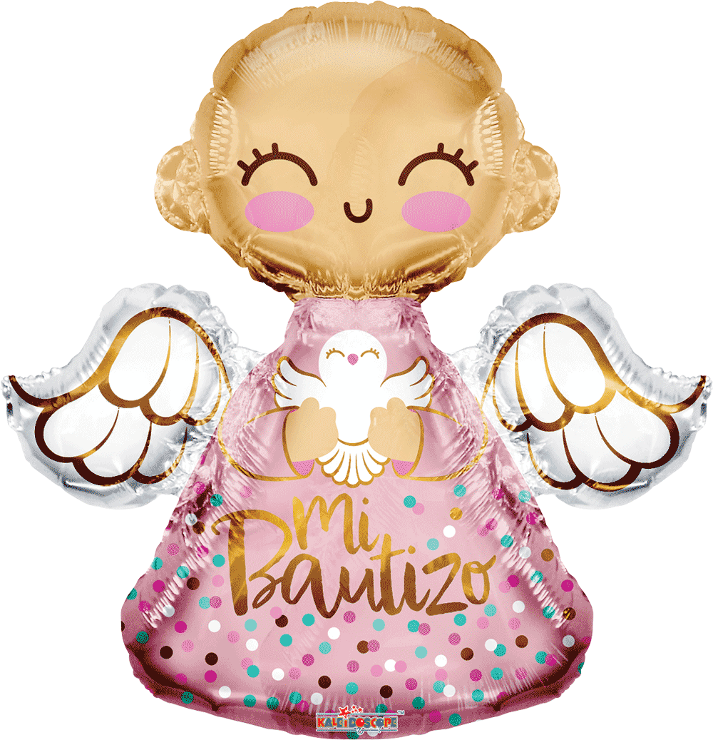 Mi Bautizo Angel Rosa Shape