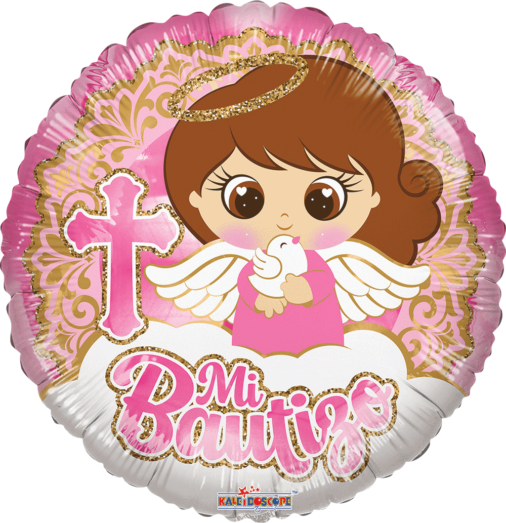 MI BAUTIZO ANGEL EN NUBE ROSA