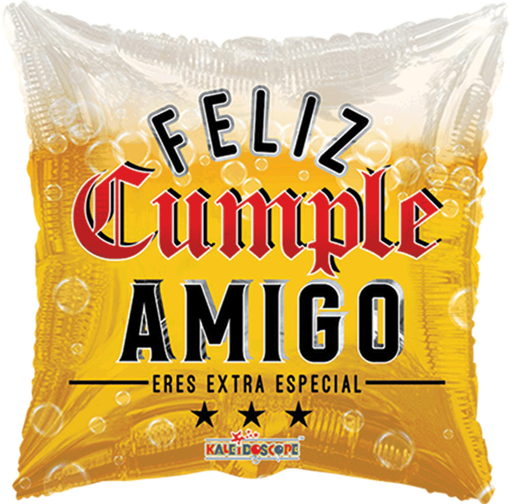 Globo FELIZ CUMPLE AMIGO ESPECIAL 18 pulgadas helio