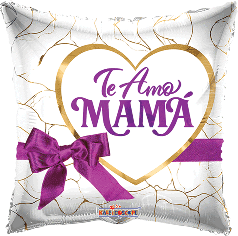 Globo Te Amo Mamá Con Moño 18 pulgadas