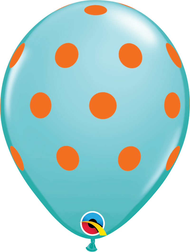 Globo de Latex Puntos Polka Grandes Surtido Colorido Qualatex