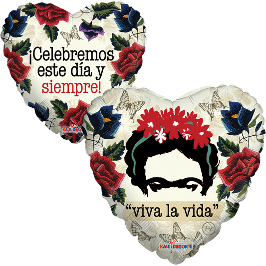 Globo Frida Kahlo 18 Pulgadas viva la vida