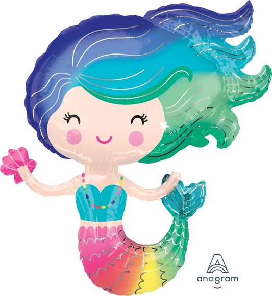 Globo Sirena Multicolor Supershape helio