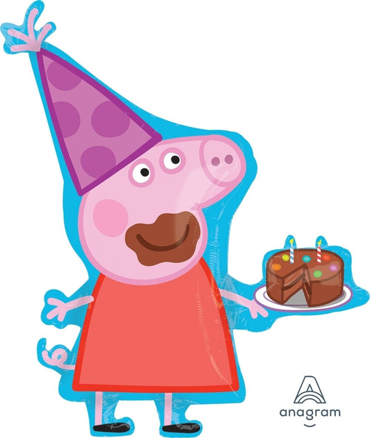 Globo Peppa Pig Supershape Helio Pastel