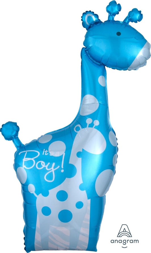 Globos Jirafa its a boy Supershape para helio baby shower
