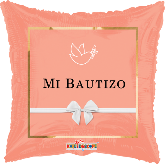 Globo Mi Bautizo Chic Rose Gold 18 pulgadas helio