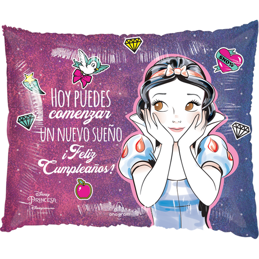 Globo Blanca Nieves Tatto Cumpleaños 22 pulgadas helio