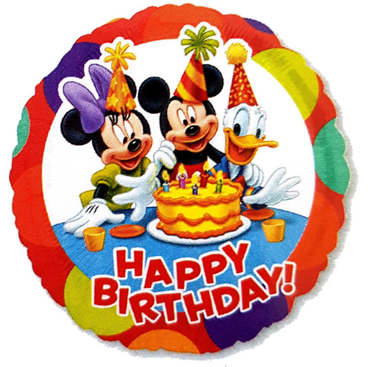 Globo Mickey Happy Birthday 18 pulgadas helio