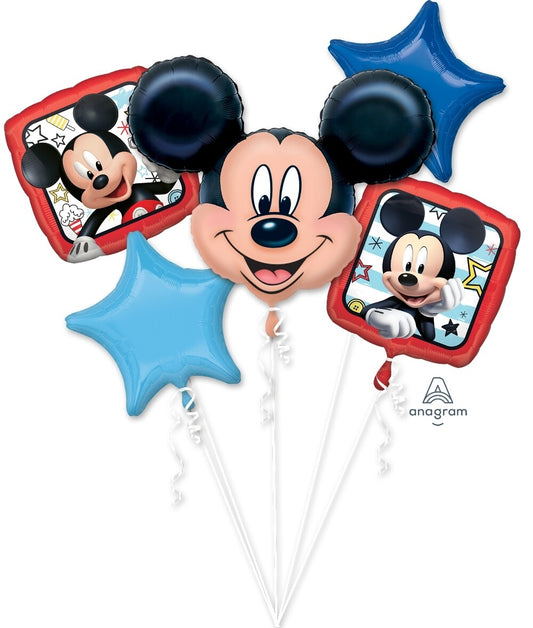 Globos Mickey Mouse Bouquet 5 pzas helio
