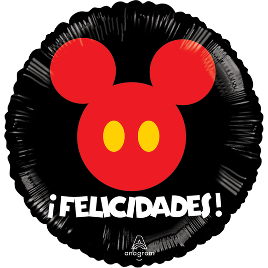 Globo Mickey Mouse Felicidades 18 pulgadas helio