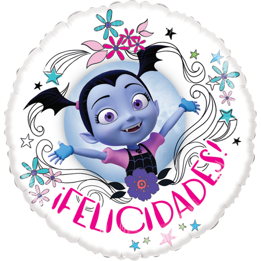 Globo Vampirina Felicidades 18 pulgadas Helio