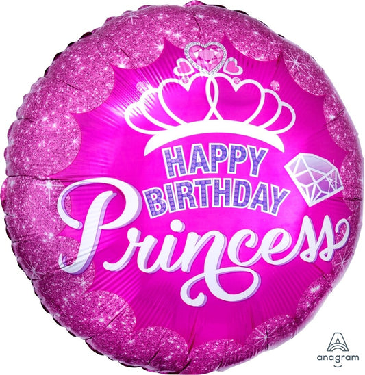 Globo Cumpleaños HBD Princess 18 pulgadas Helio