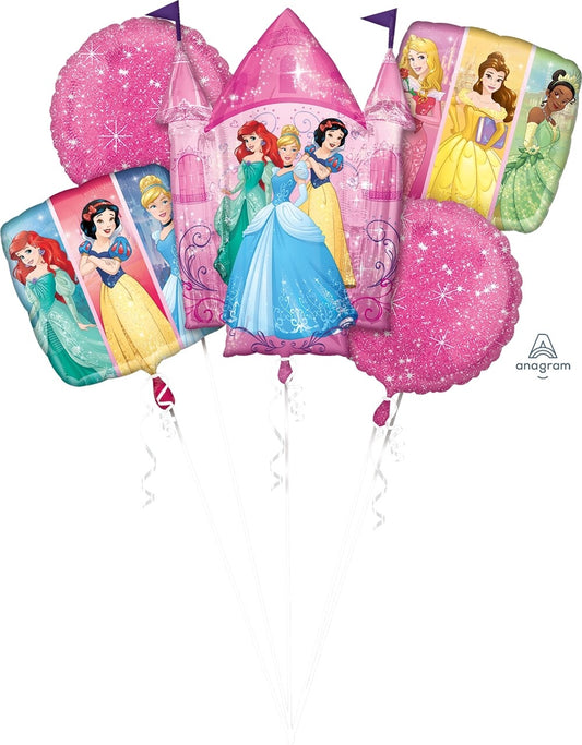 Bouquet Globos Princesas 5 pzas