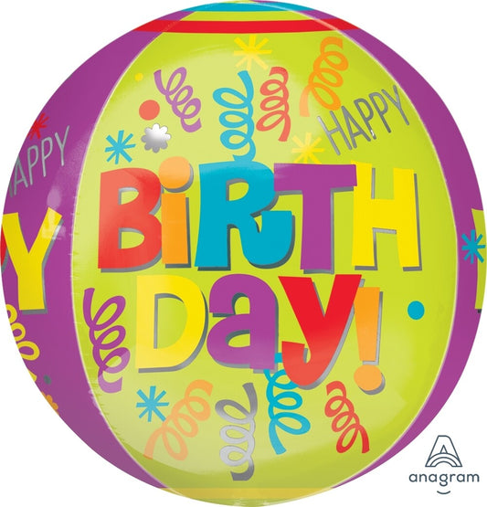 ORBZ helium birthday balloon