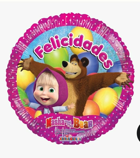 Globo Masha y el Oso 18 pulgadas Helio