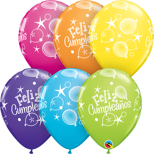 Bolsa Latex Feliz Cumpleaños Qualatex colores brillantes