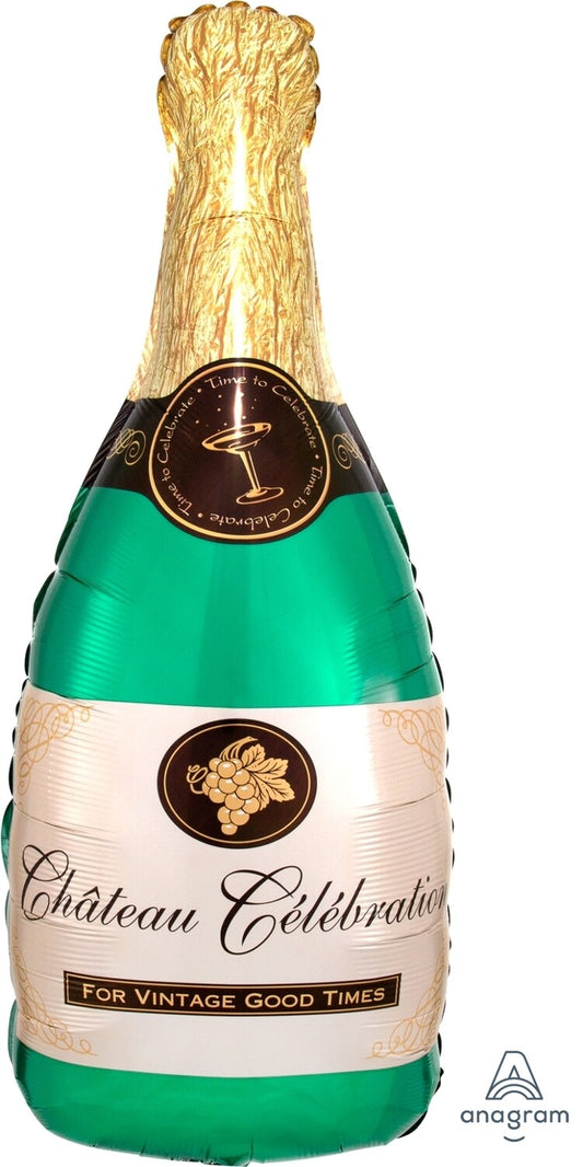 Globo Botella Supershape Verde Helio