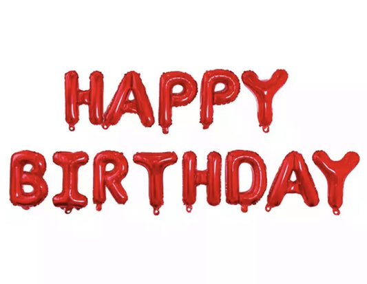Letrero Happy Birthday Rojo 16 pulgadas Aire