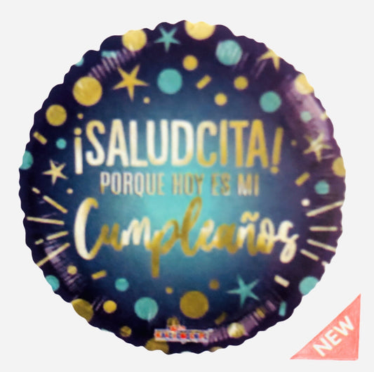 Globo Saludcita Cumpleaños 18 pulgadas Helio