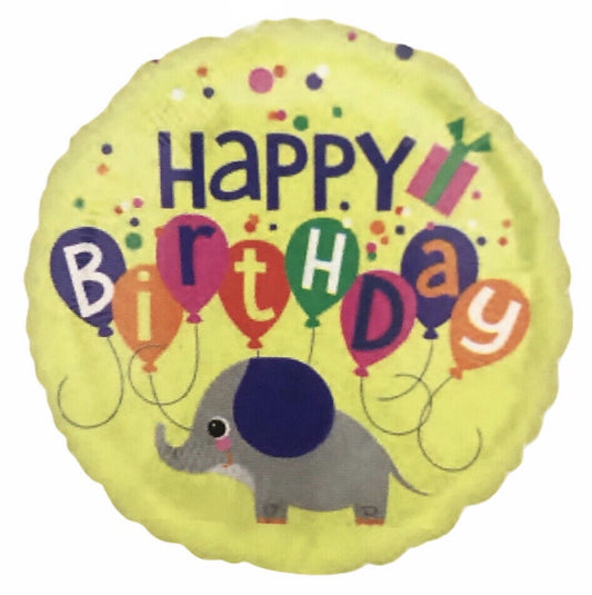 Globo Happy Birthday Elefante 18 pulgadas Helio